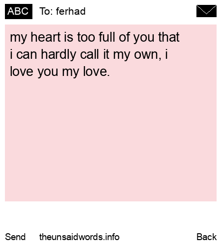 unsent message to ferhad