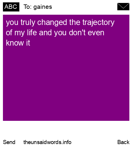unsent message to gaines