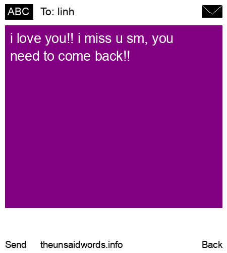 unsent message to linh