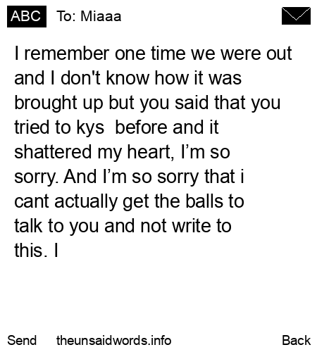 unsent message to Miaaa