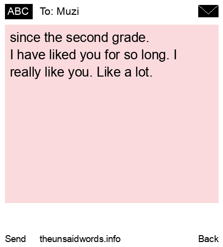 unsent message to Muzi