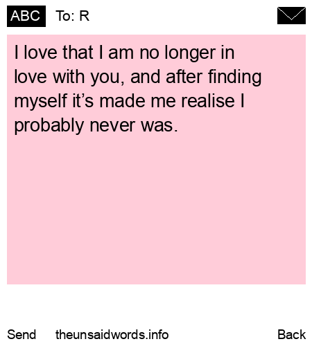 unsent message to R