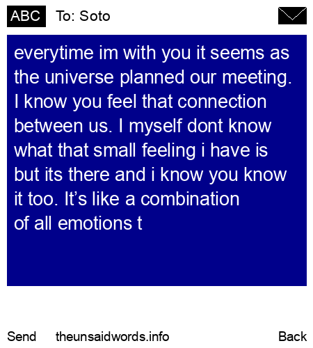 unsent message to Soto