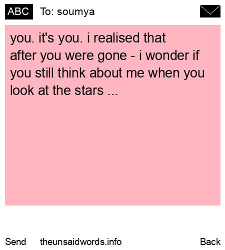 unsent message to soumya