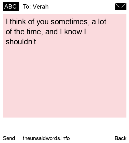 unsent message to Verah