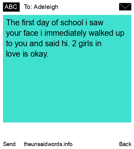 unsent message to Adeleigh