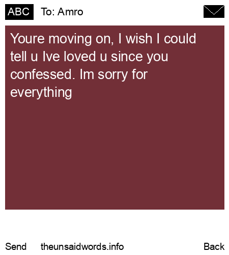 unsent message to Amro