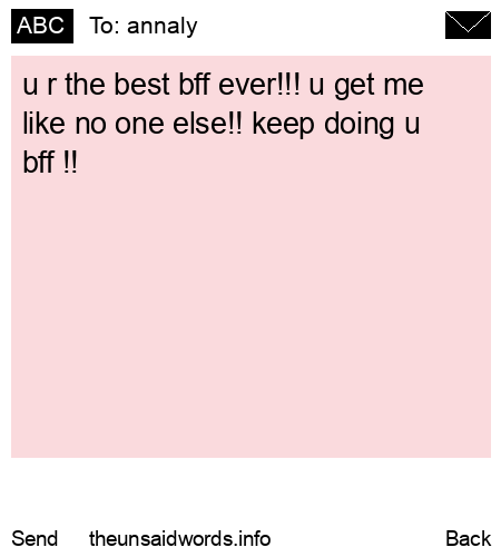 unsent message to annaly