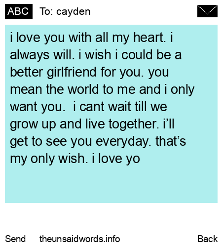 unsent message to cayden