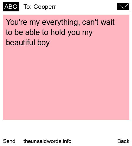 unsent message to Cooperr