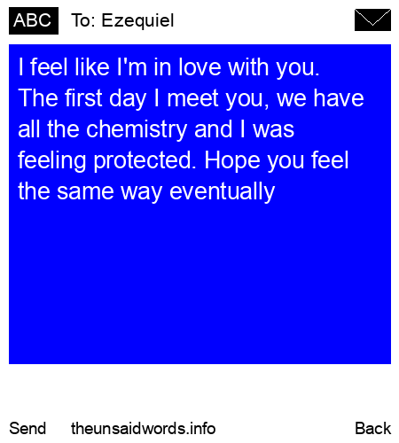 unsent message to Ezequiel