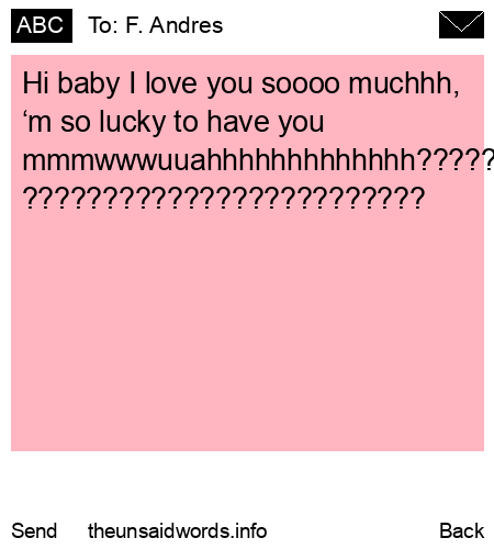 unsent message to F. Andres