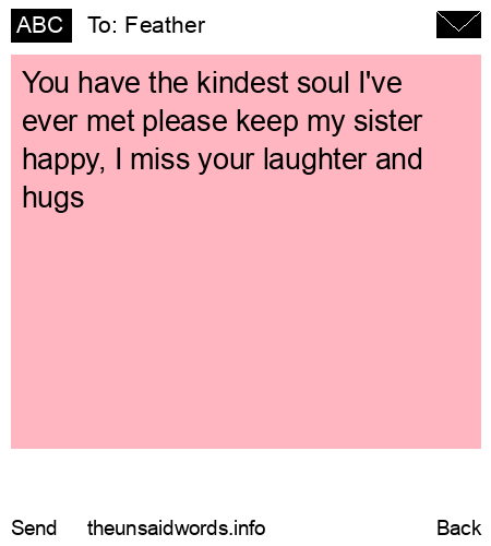 unsent message to Feather