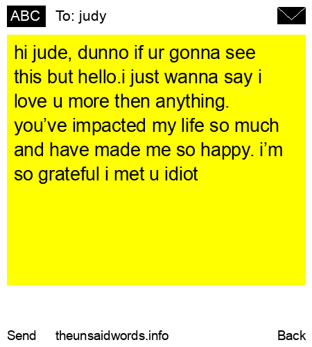 unsent message to judy