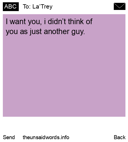 unsent message to La’Trey