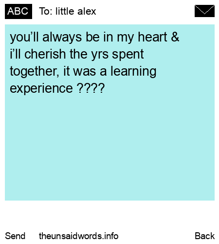 unsent message to little alex