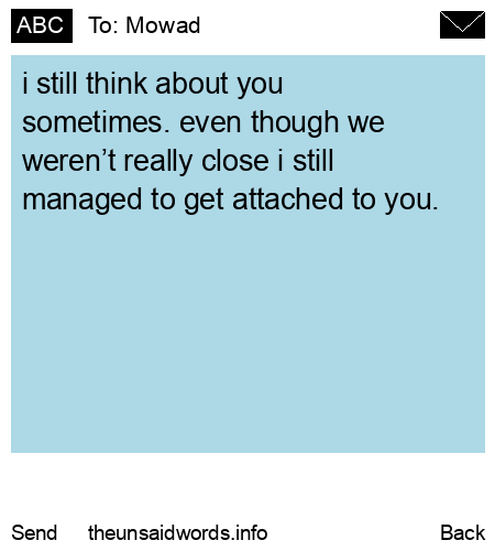 unsent message to Mowad