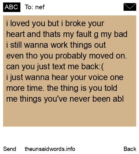 unsent message to nef