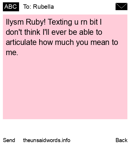 unsent message to Rubella