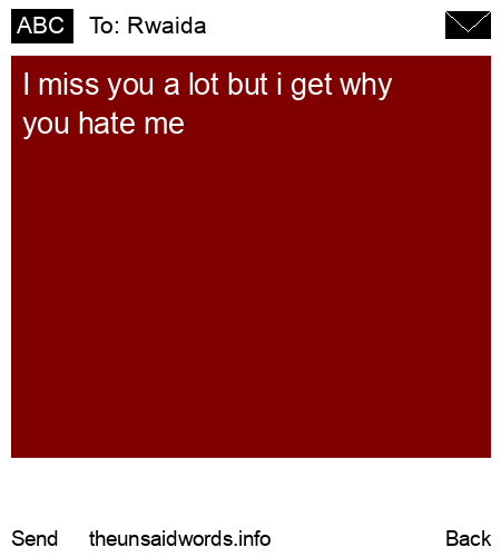 unsent message to Rwaida