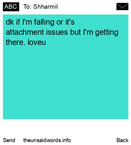 unsent message to Shharmil