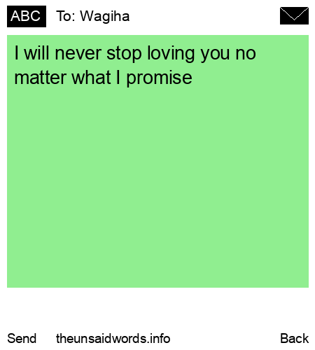unsent message to Wagiha