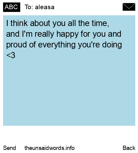 unsent message to aleasa