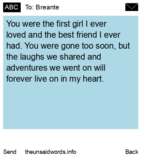 unsent message to Breante