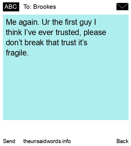 unsent message to Brookes 
