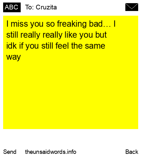 unsent message to Cruzita 