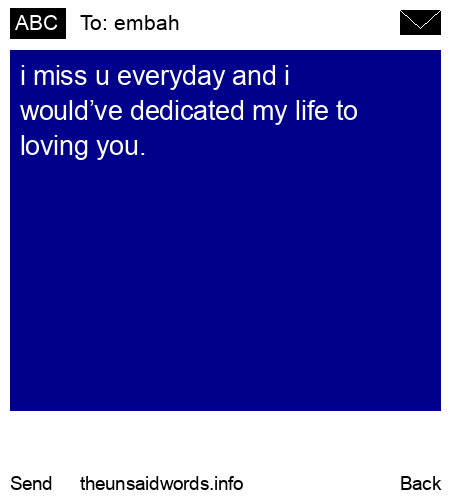 unsent message to embah 