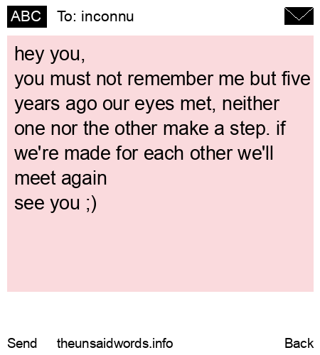 unsent message to inconnu