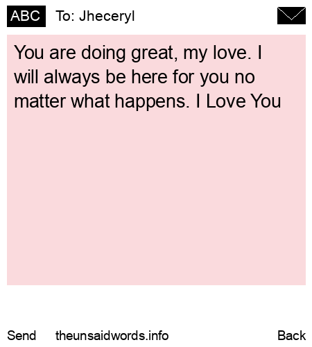 unsent message to Jheceryl