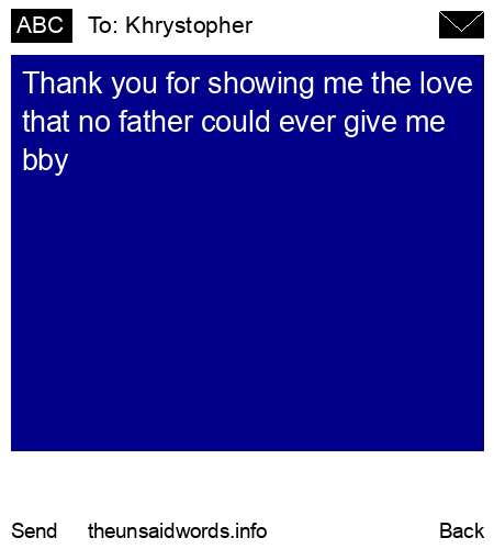 unsent message to Khrystopher 