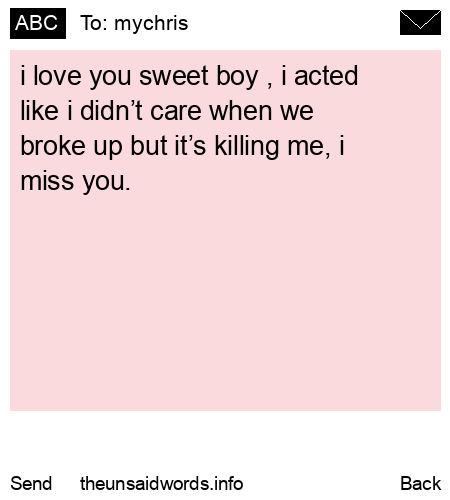 unsent message to mychris