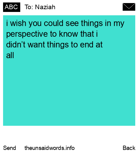 unsent message to Naziah