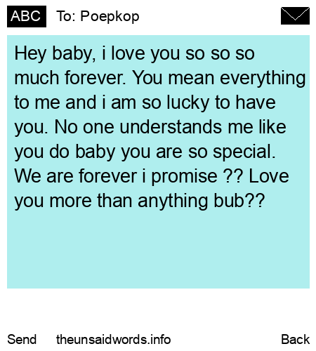 unsent message to Poepkop
