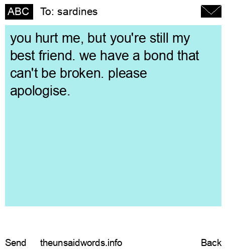 unsent message to sardines