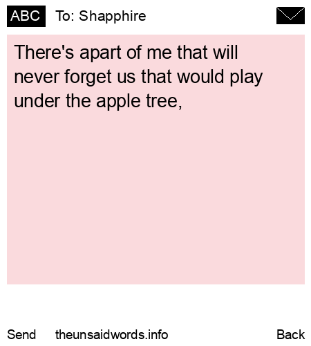 unsent message to Shapphire 