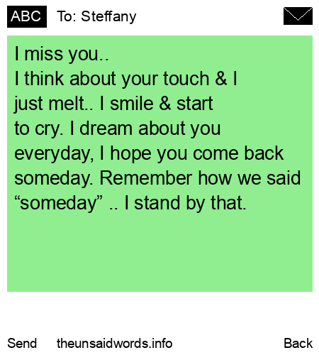 unsent message to Steffany
