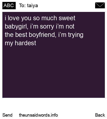 unsent message to taiya