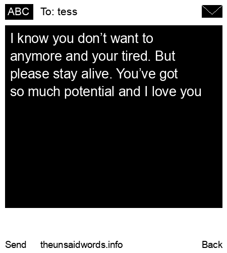unsent message to tess