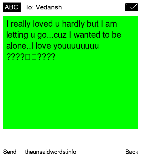 unsent message to Vedansh