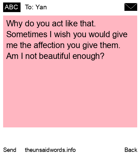 unsent message to Yan