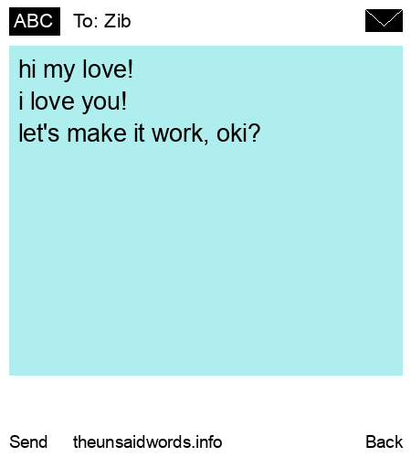 unsent message to Zib