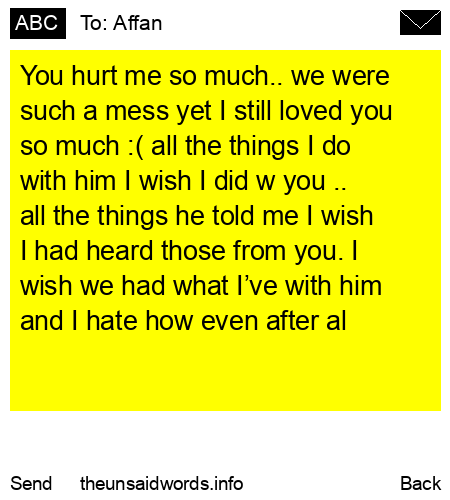 unsent message to Affan