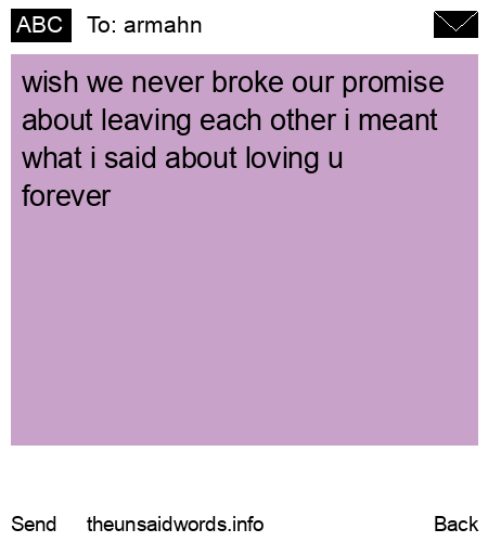 unsent message to armahn