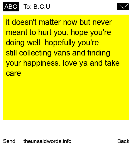 unsent message to B.C.U