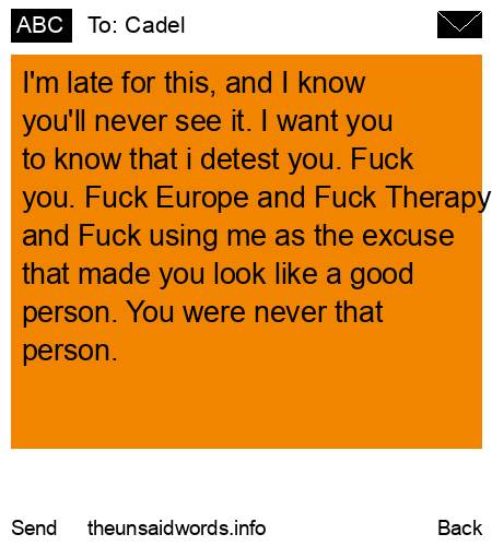 unsent message to Cadel