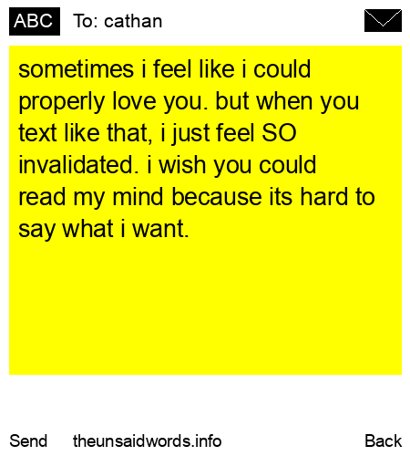 unsent message to cathan
